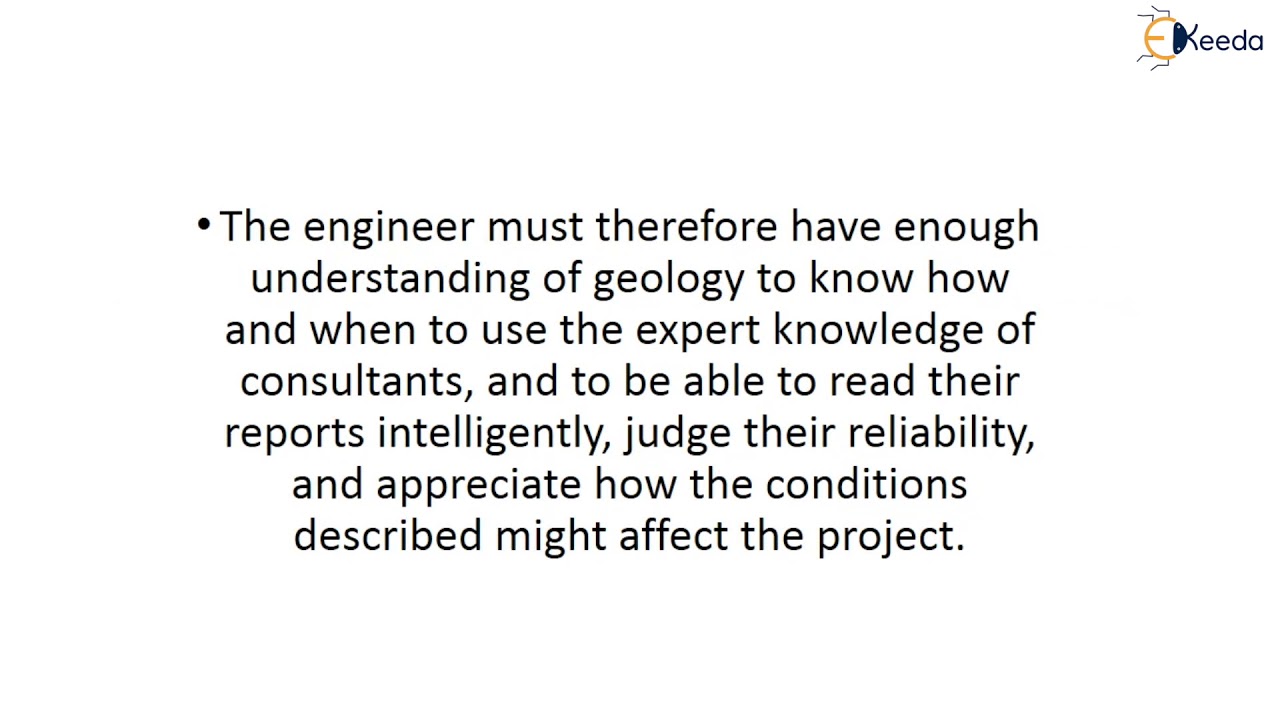 Importance of Geological Studies in Various Civil Engineering Projects - Engineering Geology