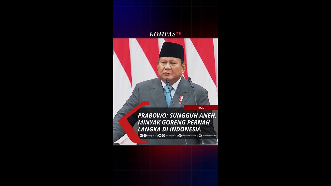 PRABOWO: SUNGGUH ANEH, MINYAK GORENG PERNAH LANGKA DI INDONESIA #short