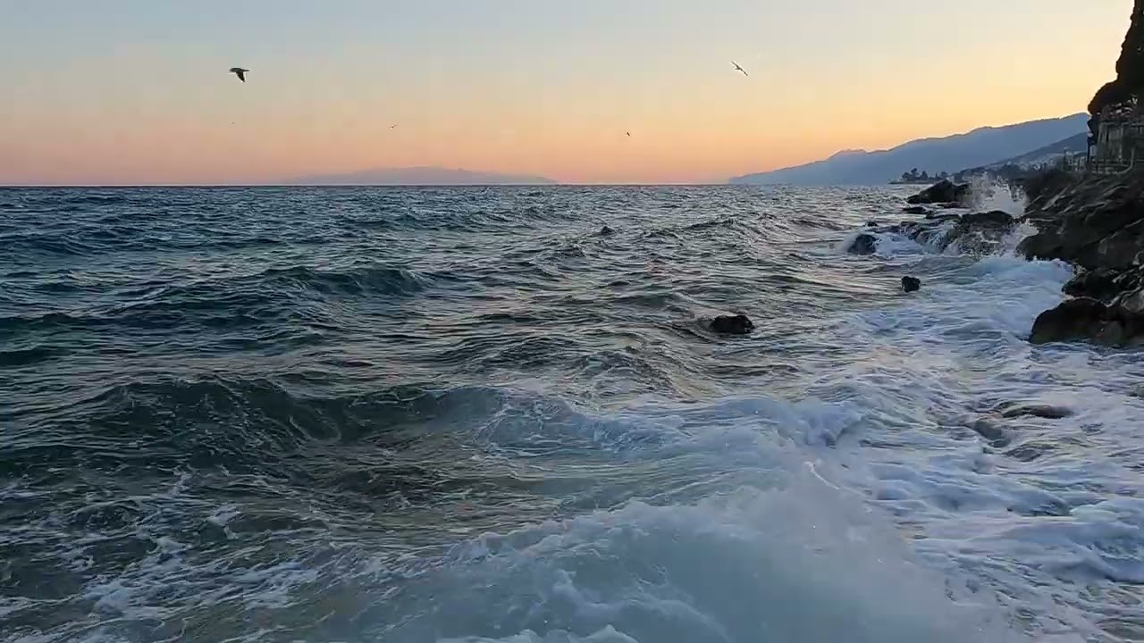 Sunset walk from Volosko to Opatija Croatia, Lungomare coastal promenade 4K 🌅