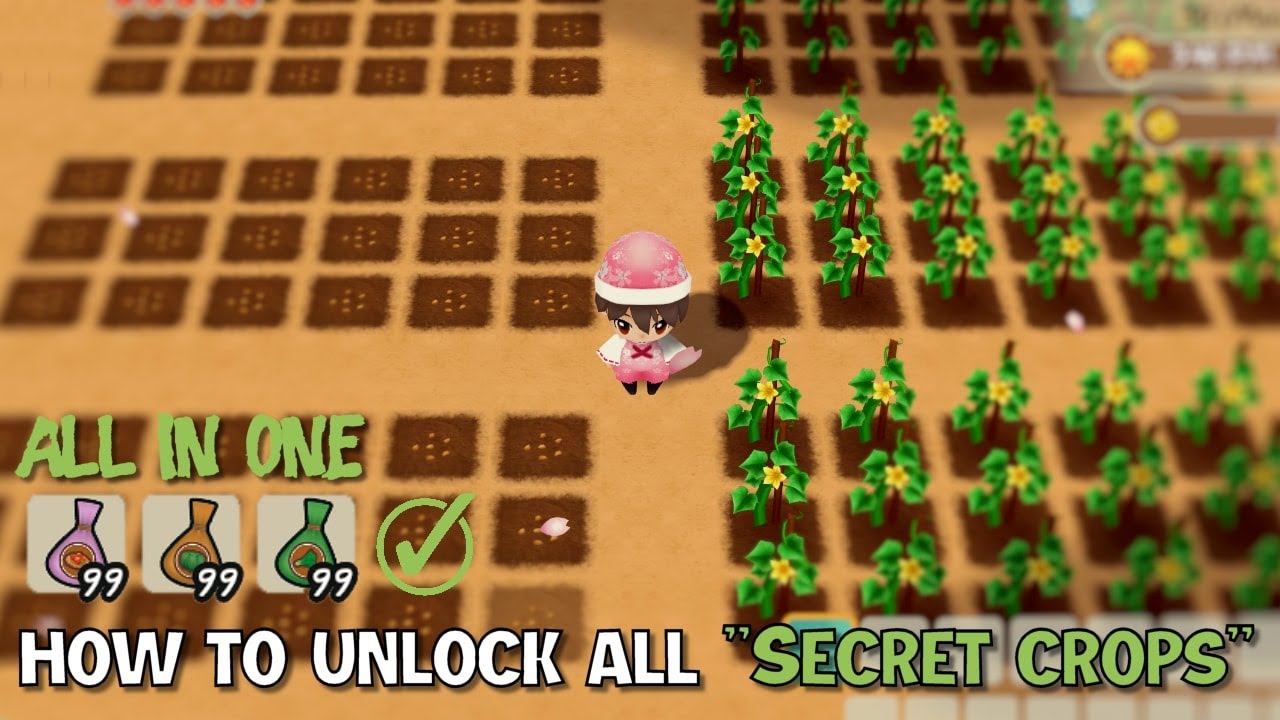 Unlock All Secret Crops In General Store - STORY OF SEASONS: Friends of Mineral Town