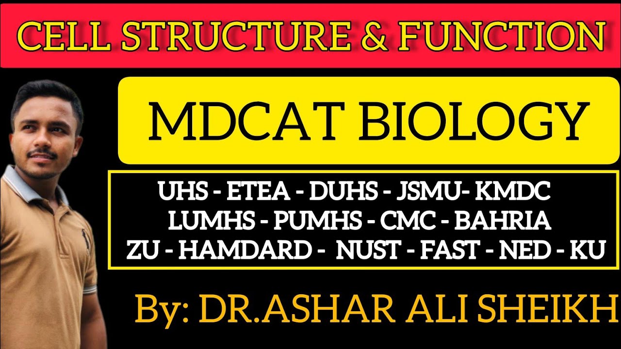 Cell Structure & Function | MDCAT /ECAT | BIOLOGY | Dr.ADHAR ALI