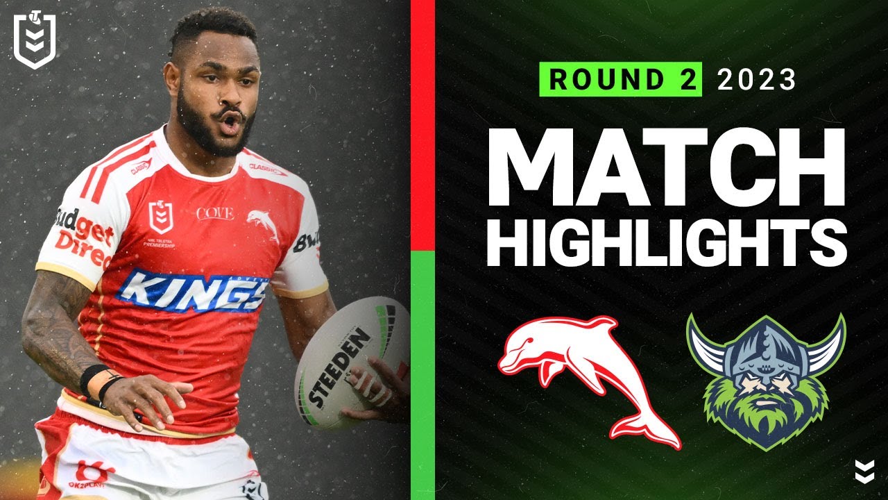 NRL Highlights | NRL 2023 | Dolphins v Canberra Raiders | Match Highlights