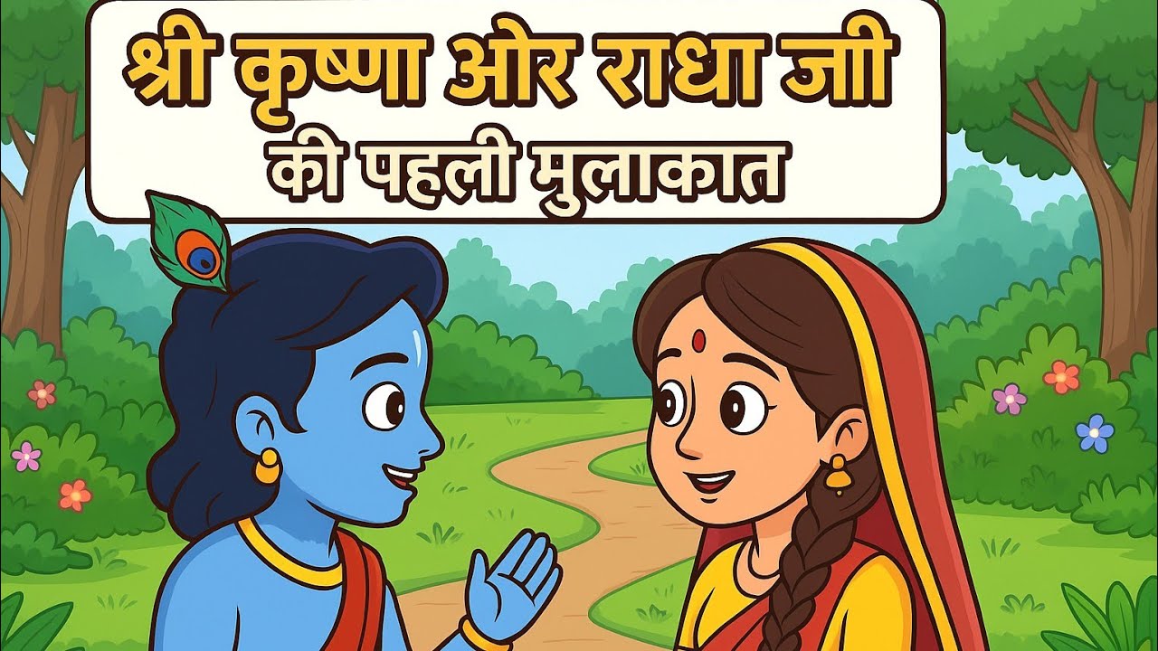 Shree krishna or radha rani ki pahali mulakat || shree radha || shree krishna