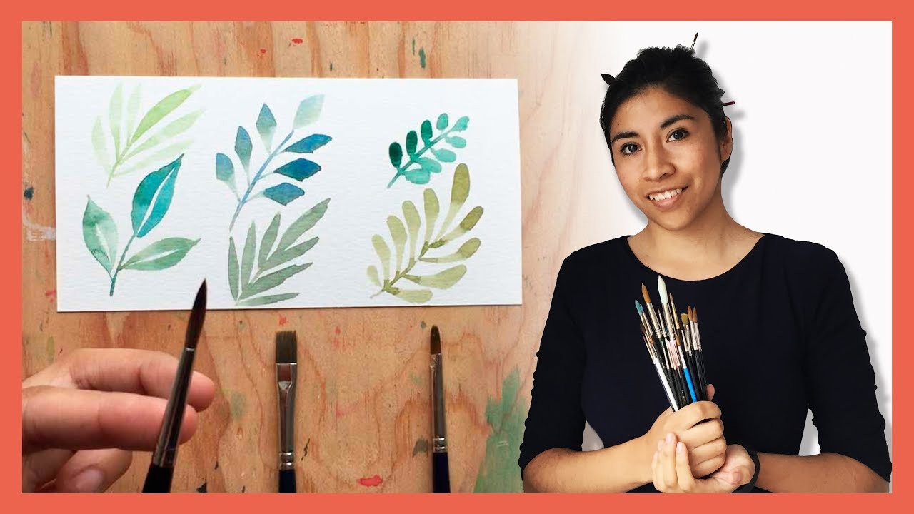 TIPOS de PINCELES para pintar con ACUARELAS