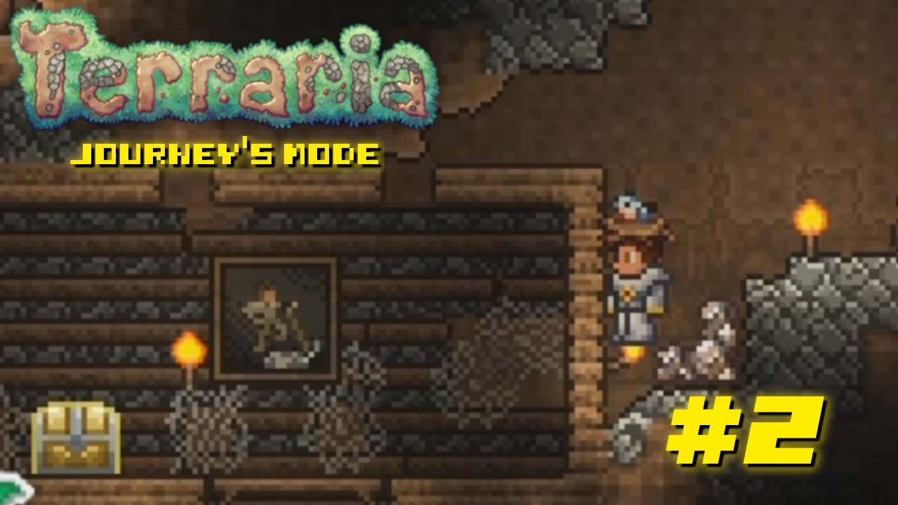 -Terraria Journey's End- Ep. 2: New Cave! (Journey's Mode)