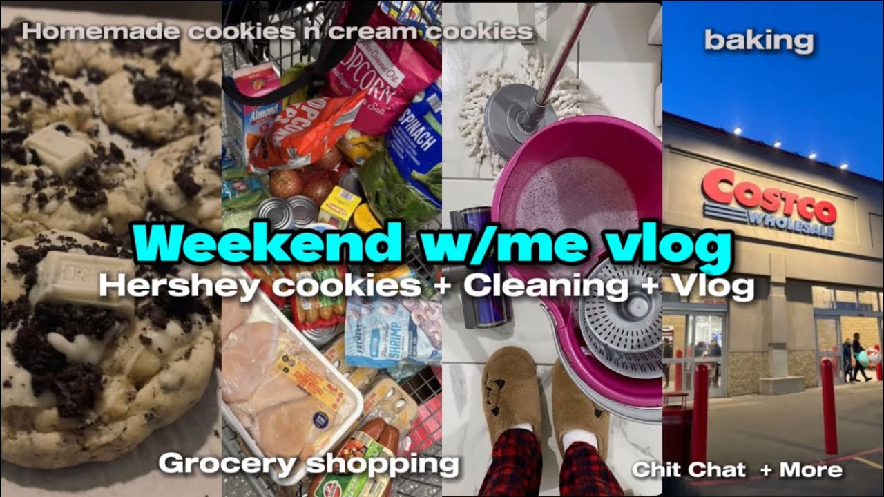 VLOG: &ldquo; realistic &ldquo; weekend vlog | cleaning | groceries | baking cookies etc