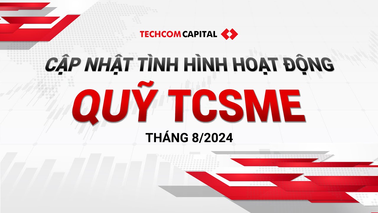 BẢN TIN CẬP NHẬT TÌNH HÌNH HOẠT ĐỘNG QUỸ TCSME THÁNG 8/2024