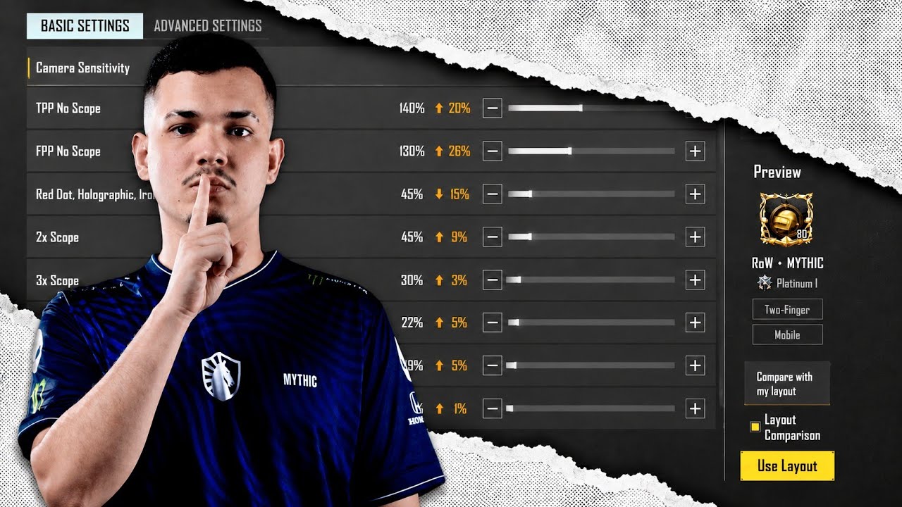 ROW MYTHIC Sensitivity & Controls🔥Finally Revealed 🤯 | Update 4.5 Best settings | BGMI PUBG MOBILES