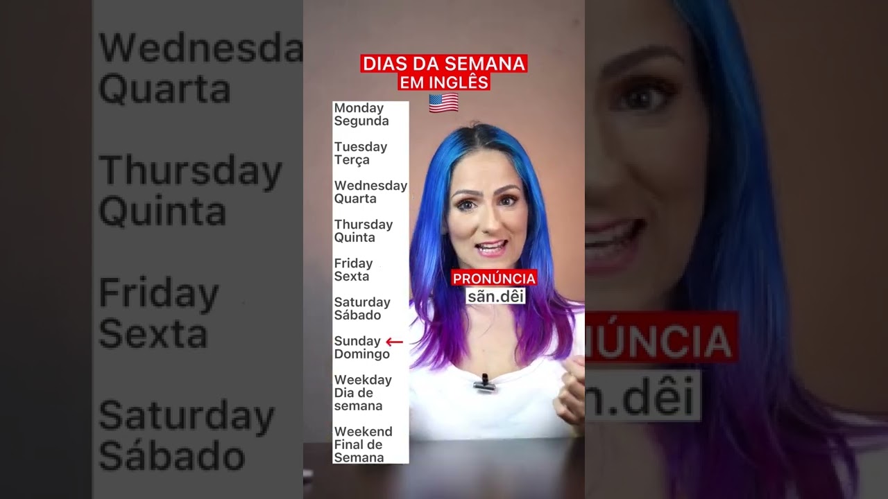 Dias da semana em INGL&Ecirc;S - Qual o dia da semana que vc tem est&aacute; assistindo esse v&iacute;deo? #shorts