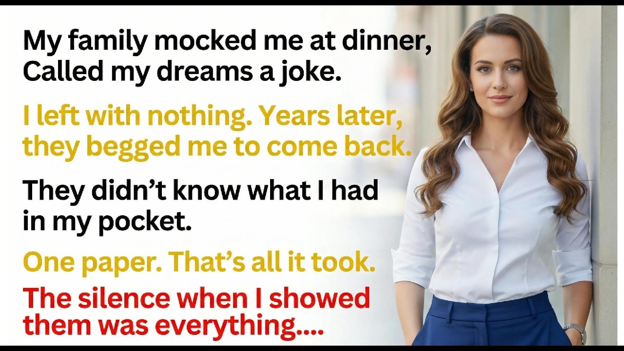 My Parents Mocked Me at Dinner | Then Found My Name on Their Investment Check