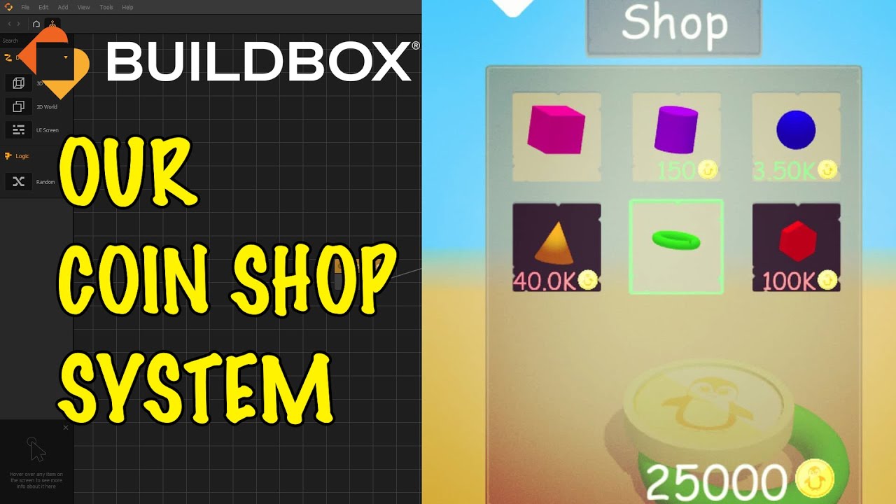 Our Coin Shop System for Buildbox 3 Free/Pro - NoCode Character Shop and More