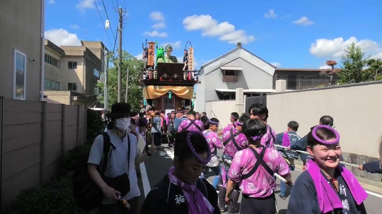新橋本　道風公御頭修復　佐原小学校～寺宿～八坂神社～荒久