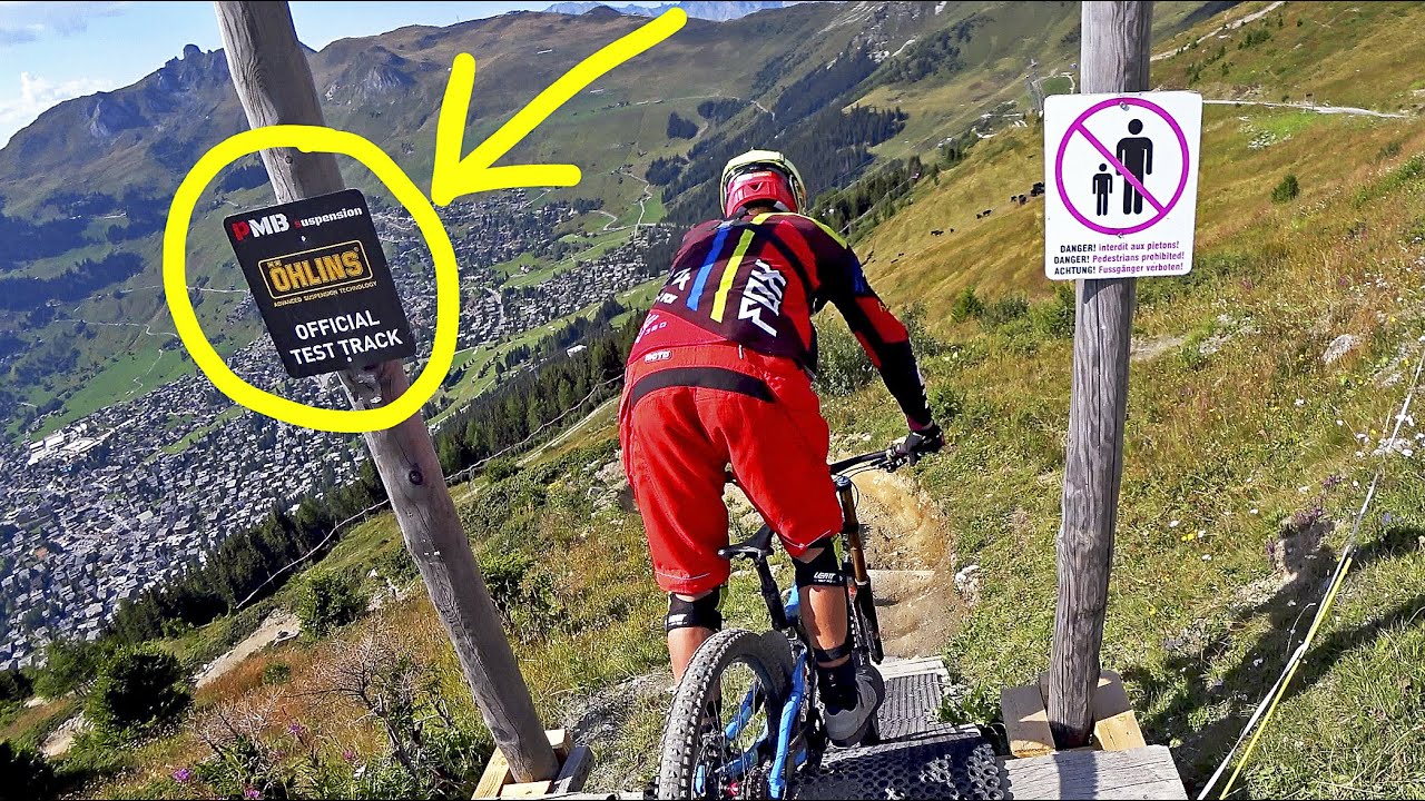 VERBIER BIKE PARK. Top to bottom. Red track 