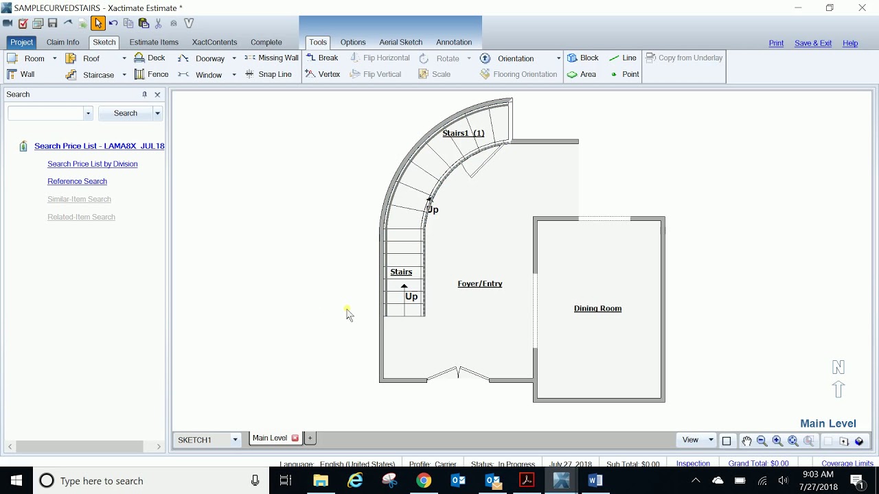 XACTIMATE HOW TO: ROOM BELOW STAIRS