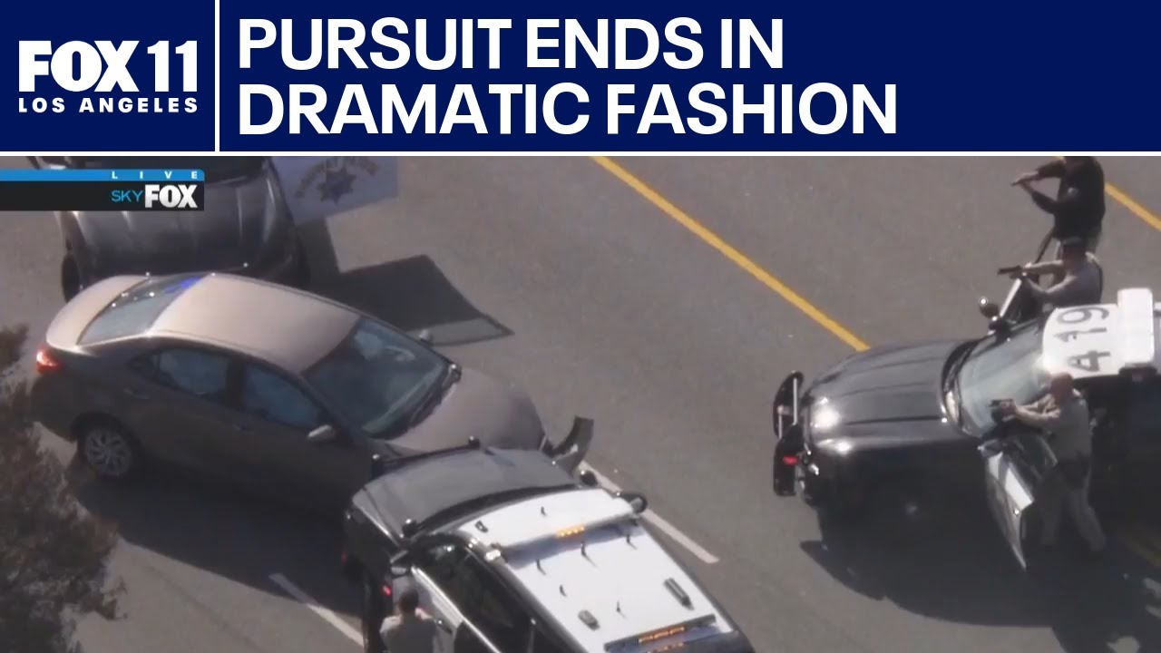 Police chase in the San Fernando Valley
