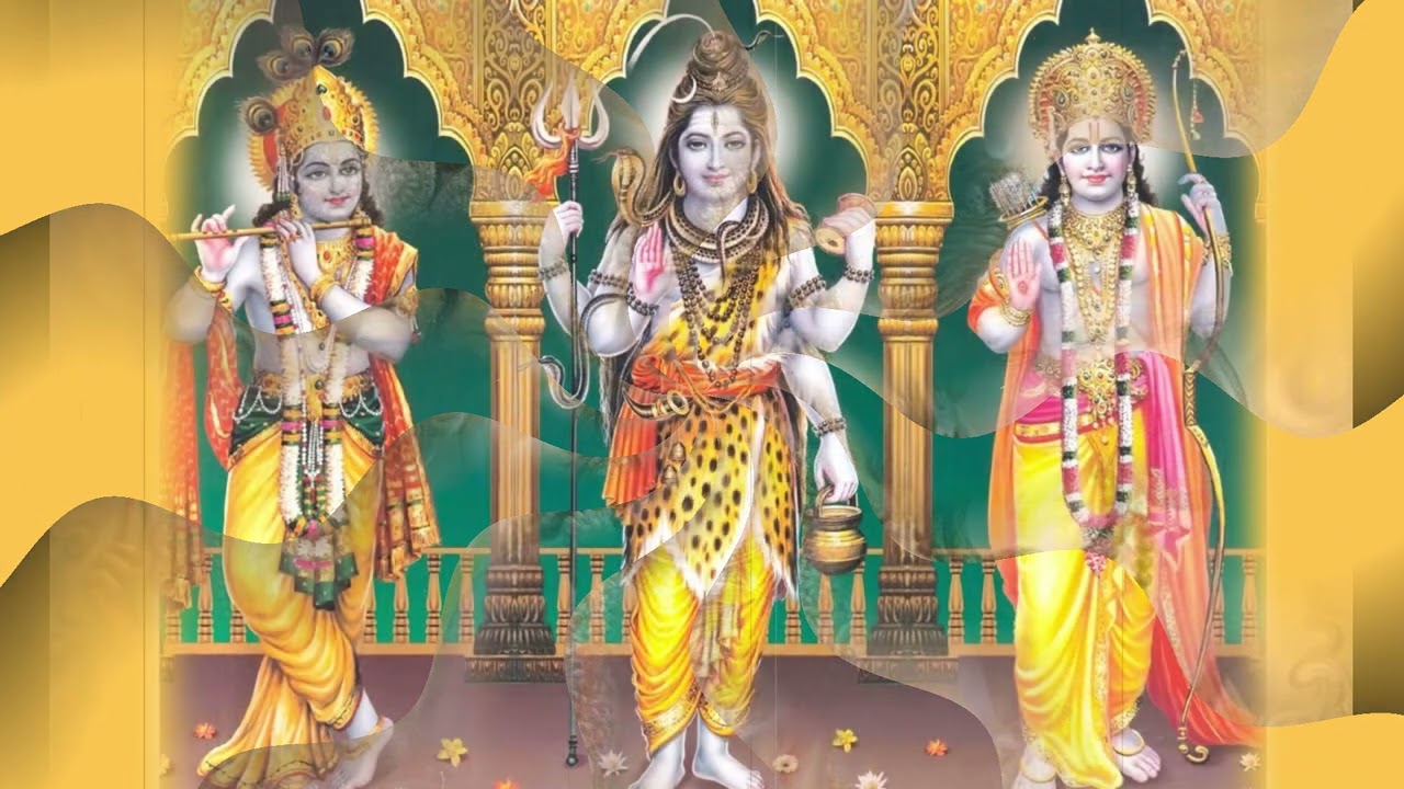 Тримурти, троица богов: Шива, Вишну, Брахма.