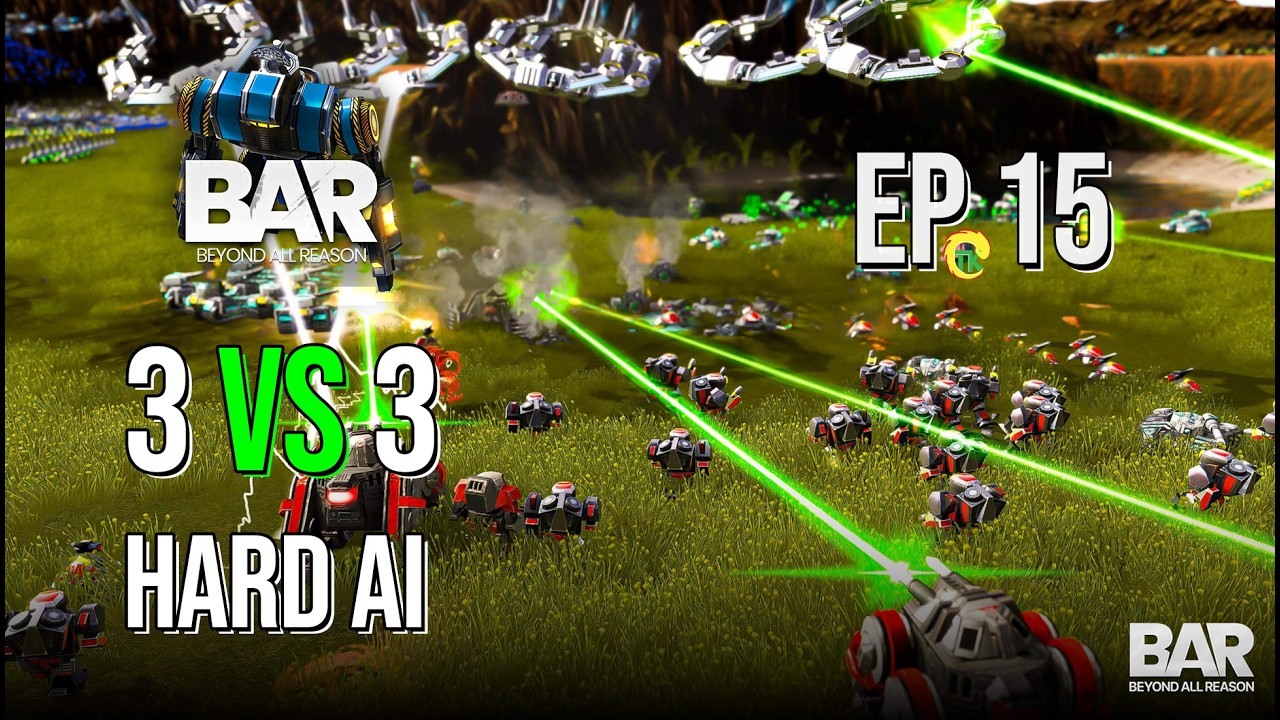 Beyond All Reason | Leveling Up – Against 3 Hard AIs | EP 15 | RTS Games