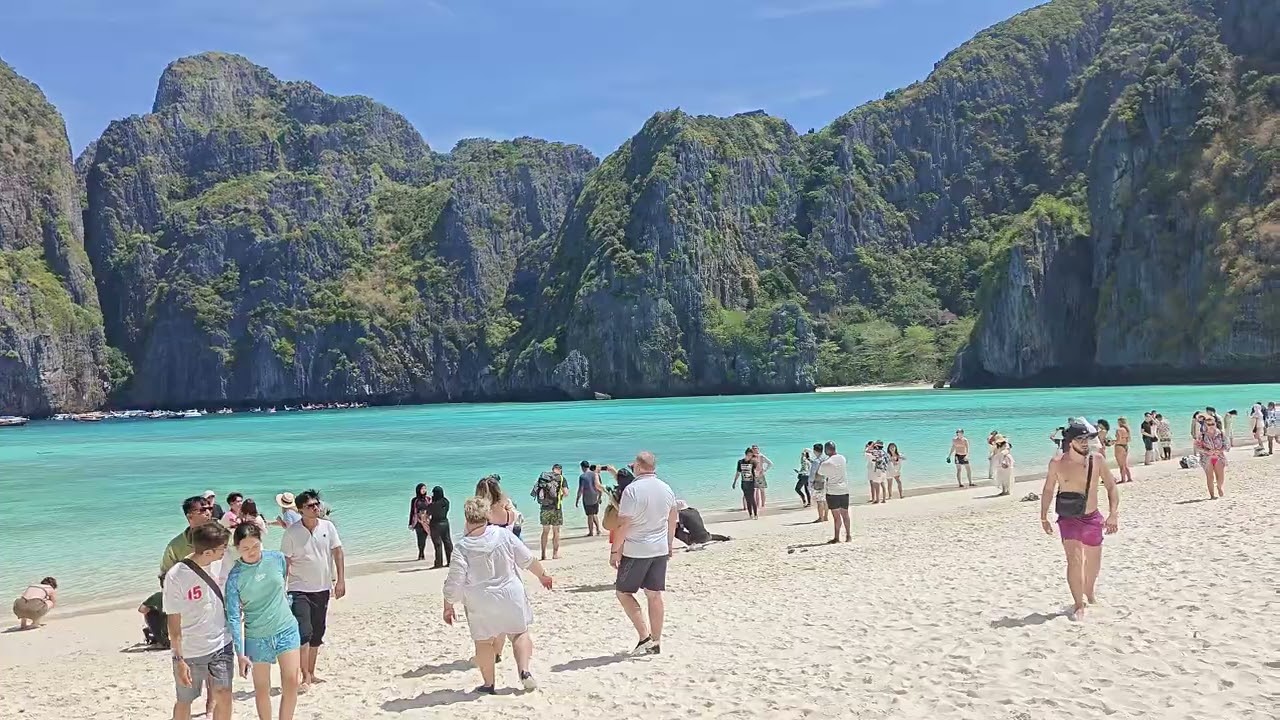 [Thailand 4K] Maya Bay Beach Awesome visual || April 2025 #Phuket #Thailand