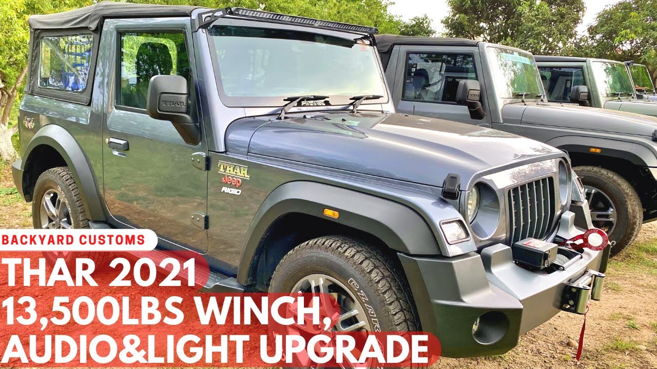 THAR 2021 | BUMPER INTEGRATED WINCH | LED LIGHTS | AUDIO UPGRADES | BYC JAMMU