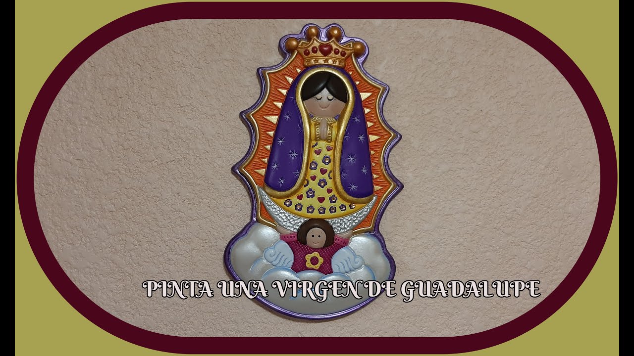 Pinta cerámica: Virgen de Guadalupe