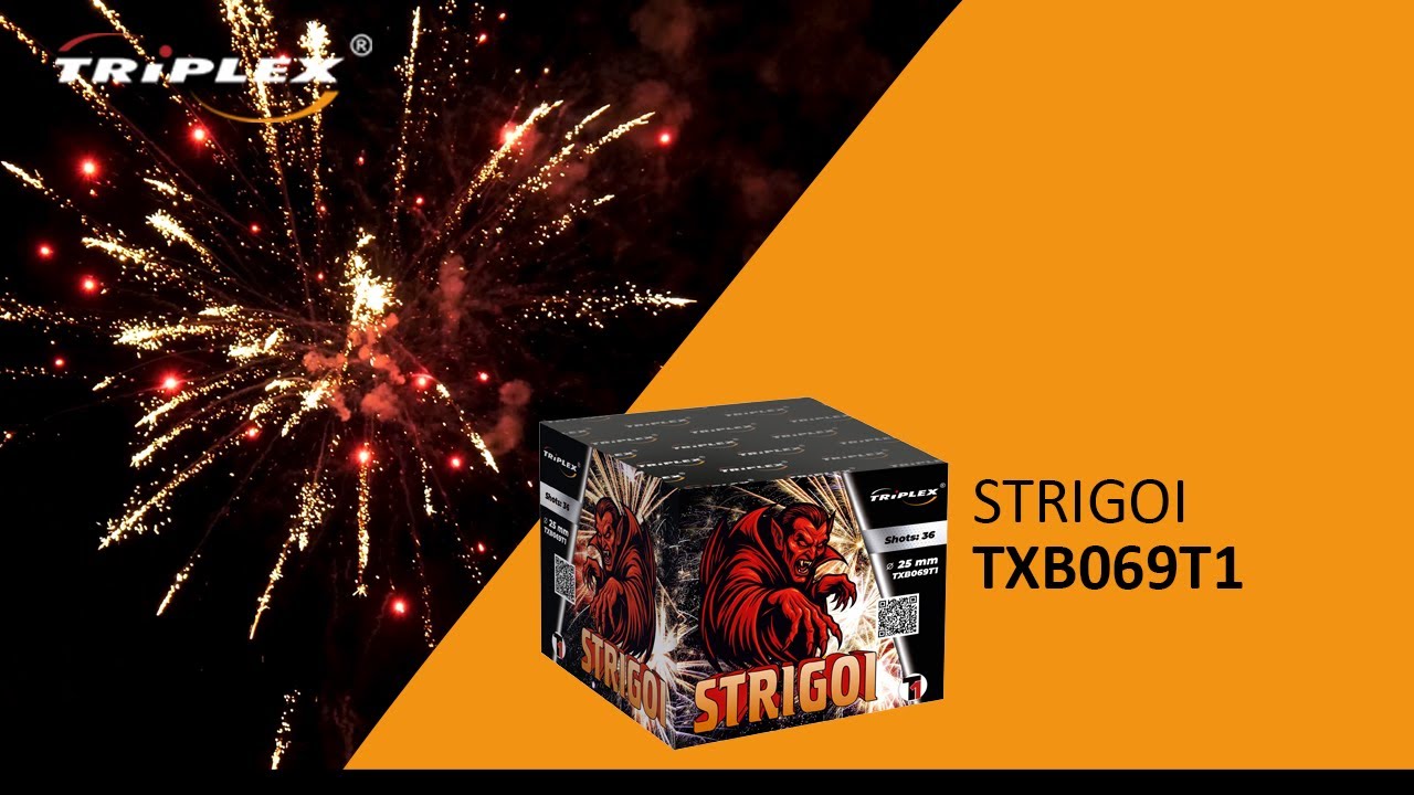 FAJERWERKI TXB069T1 36S 1'' BATERIA STRIGOI T1 TRIPLEX FIREWORKS