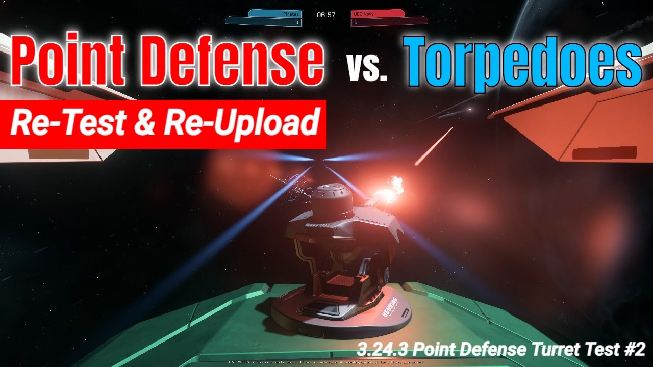 Re-Test: Point Defense vs. Torpedoes & Missiles With Full Speed In Motion | Star Citizen Science 4K
