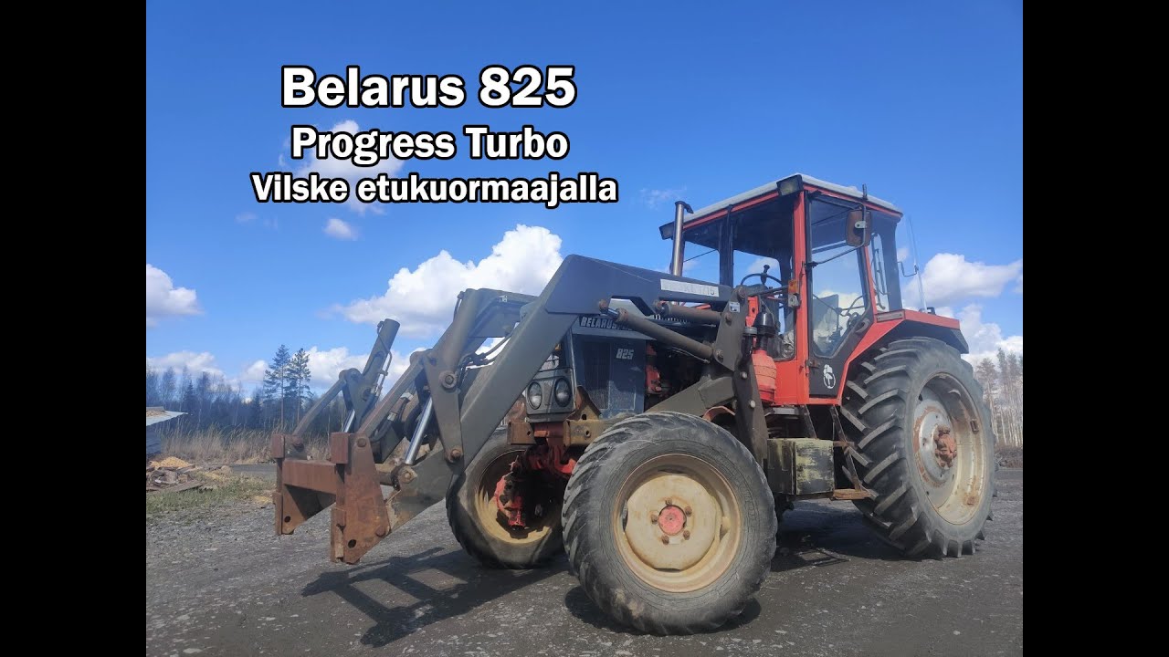 Belarus 825 Progress Turbo Vilske etukuormaajalla