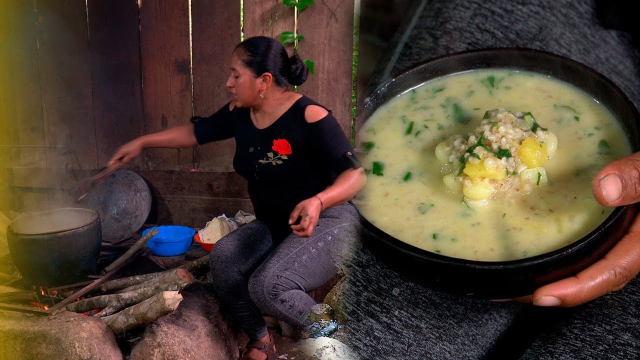 Rica Sopa de arroz de cebada con queso al estilo de Doña Viky