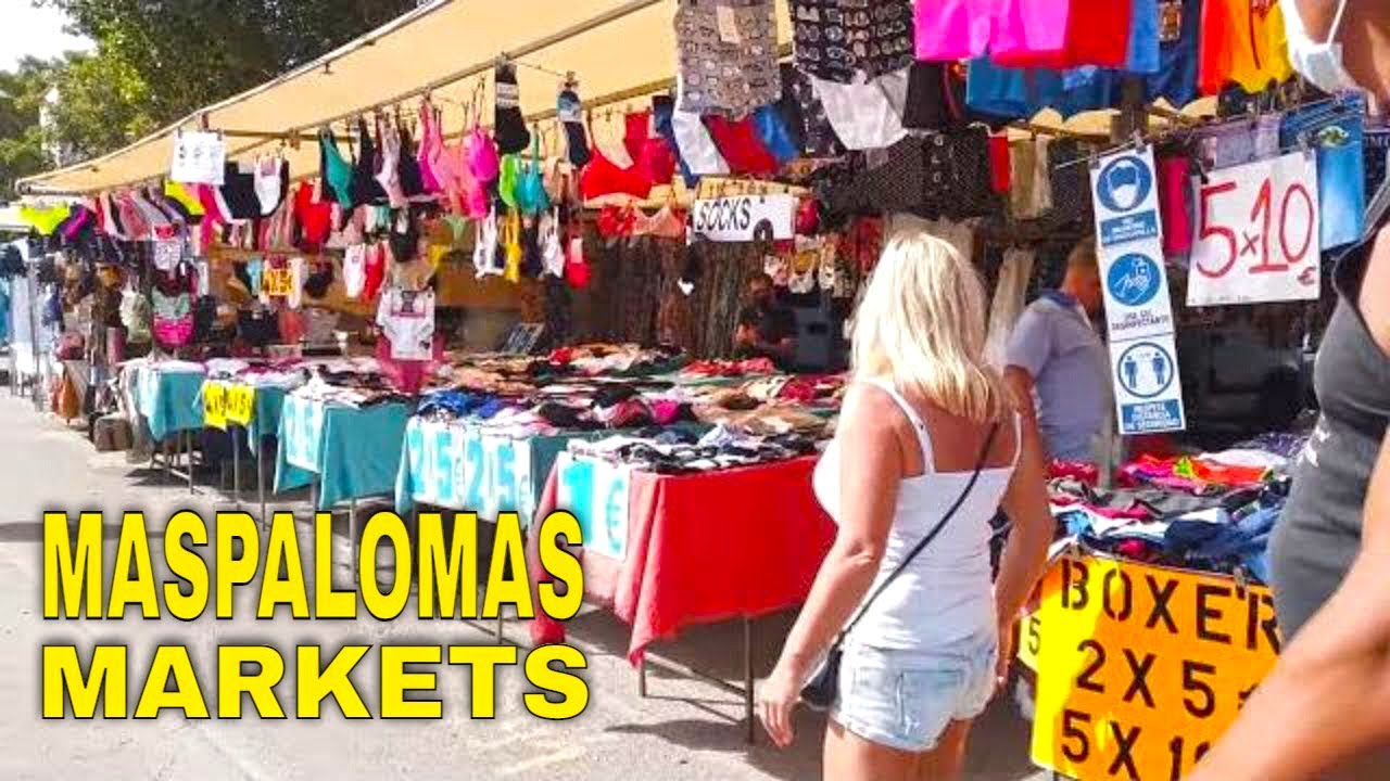 GRAN CANARIA: DÓNDE comprar BARATO. Mercadillo de MASPALOMAS. Sábado matutino (2 octubre 2021)