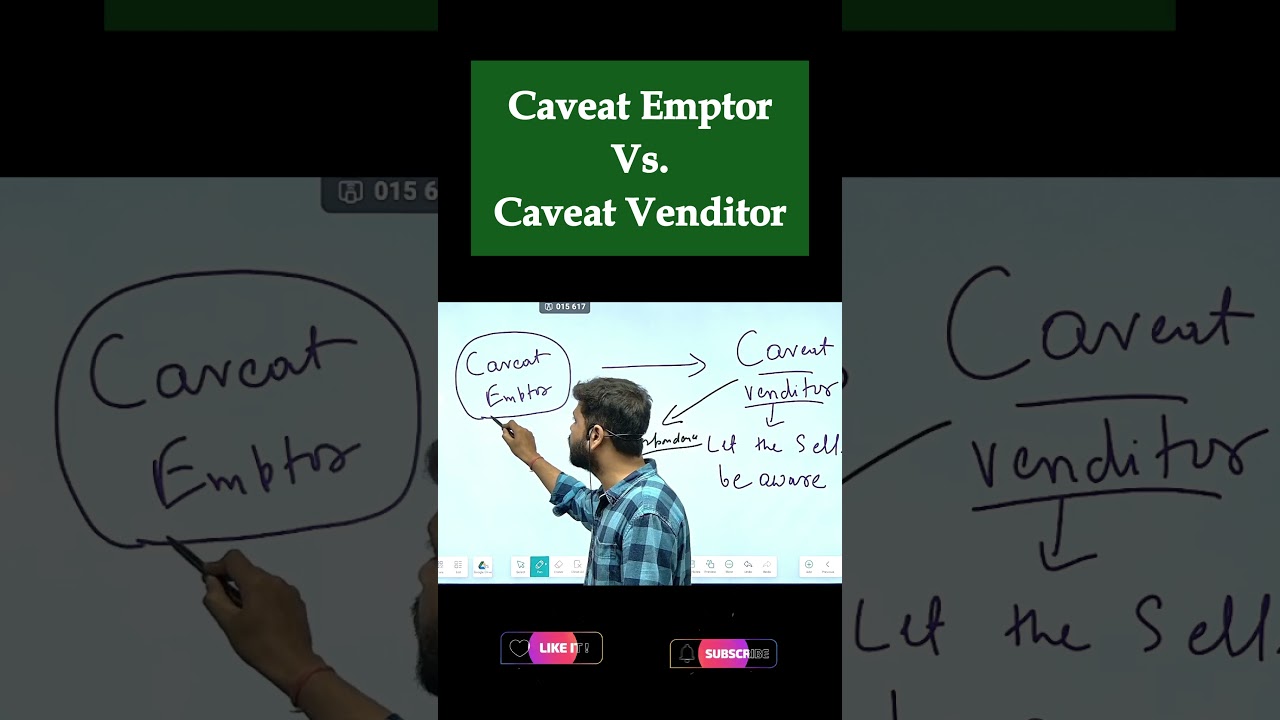 Caveat Emptor Vs. Caveat Venditor | Conceptual Difference by Sudhakar Sir | Judex Tutorials #shorts