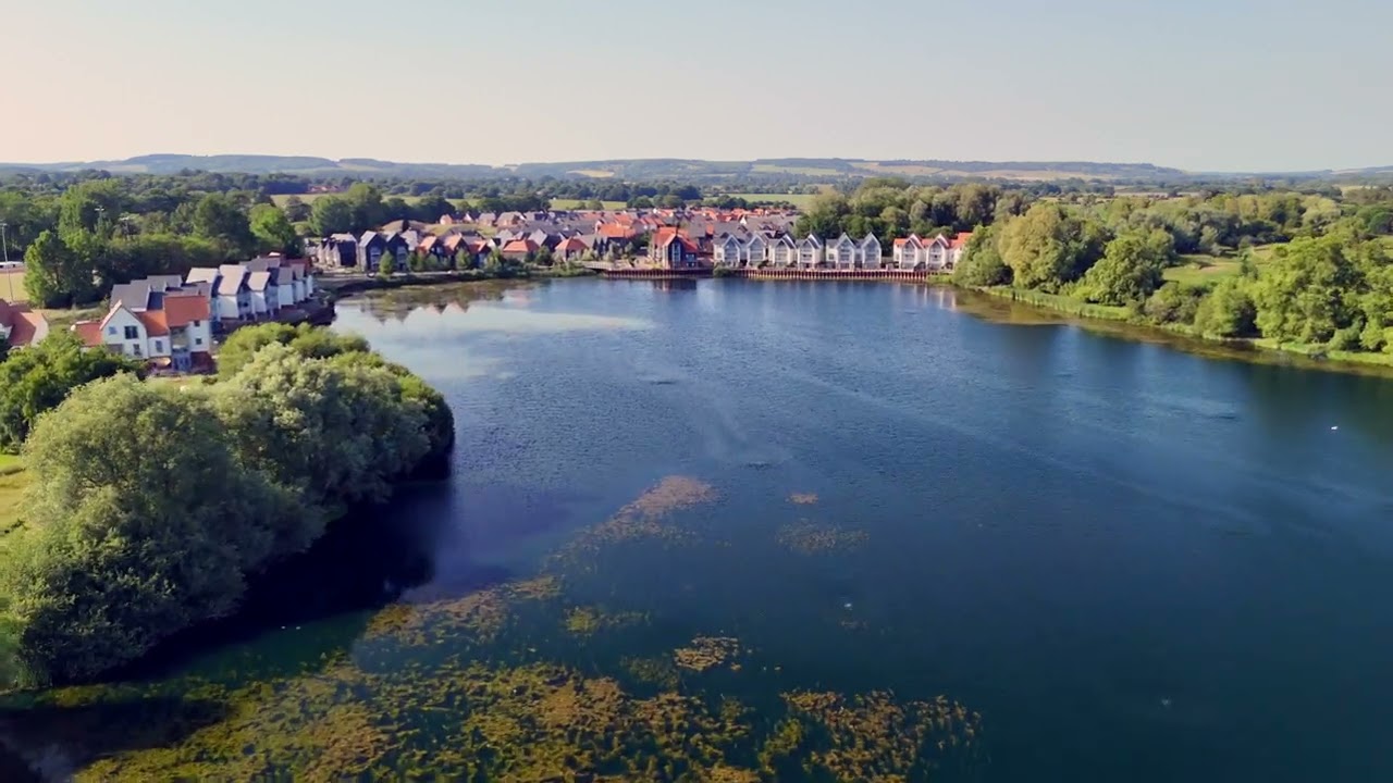 Conningbrook Lakes Countryside Park - Tranquil Drone Views in 4K