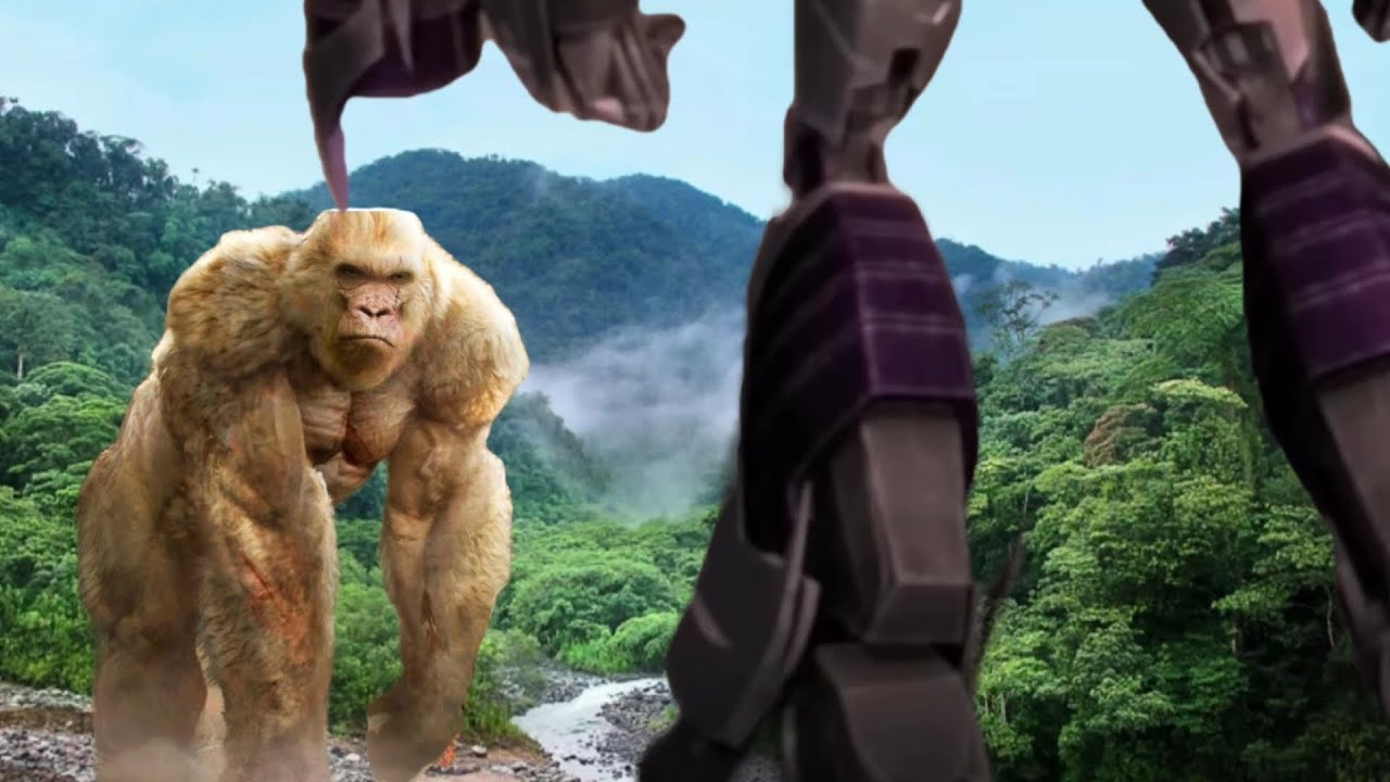 (Escena lnicial) la historia de Kong La Isla calavera de la batalla de decepticons y sus villanos