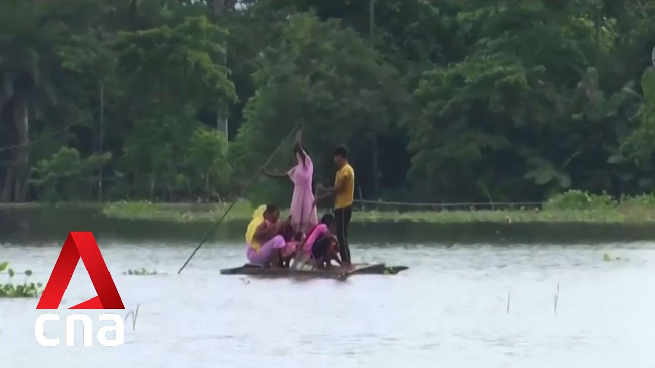Monsoon rains force nearly 70,000 people to flee their homes in India's Assam state