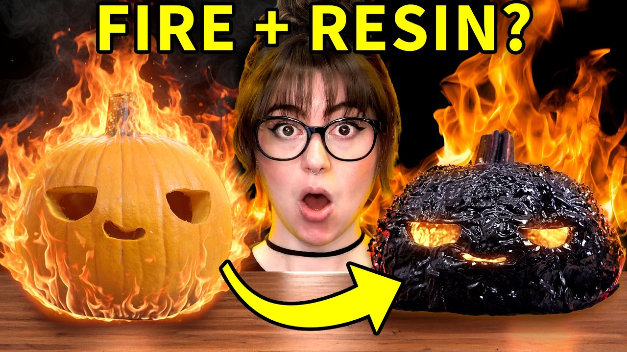 Can We Preserve a Pumpkin with FIRE & RESIN?