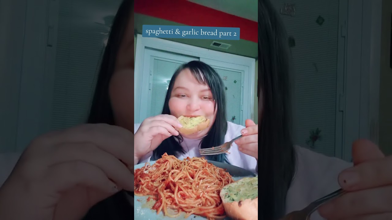 Spaghetti & meatballs with garlic bread part 2