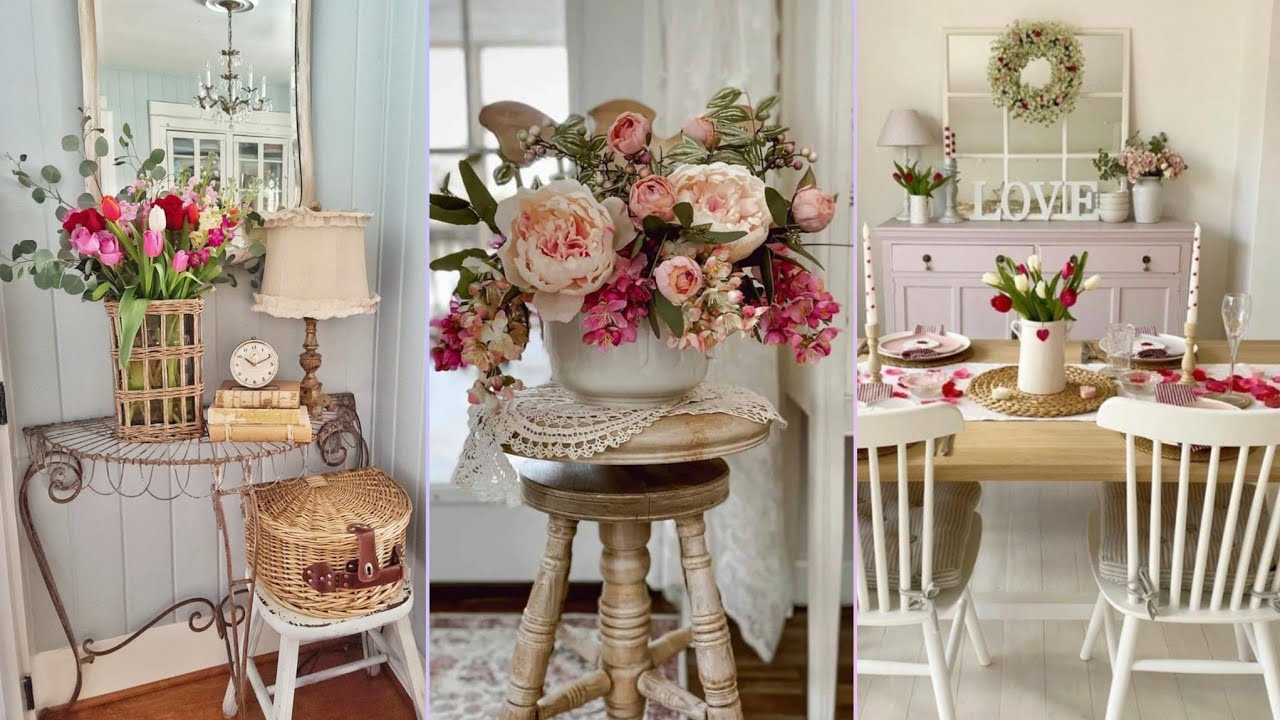Spring shabby chic Farmhouse decorating ideasVintage. Farmhouse decoration 