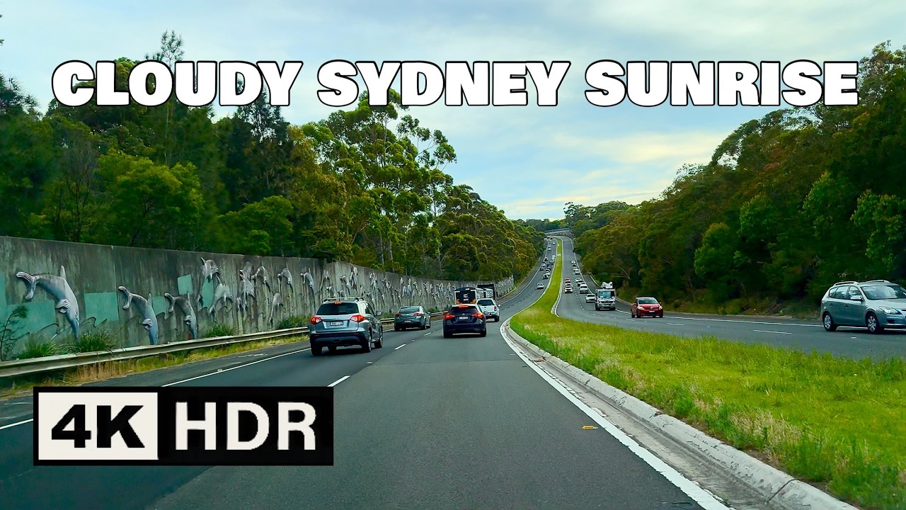 Sunrise South Sydney Cloudy Drive 4K HDR 60FPS POV  | Engadine &rarr; Brighton-Le-Sands?yy