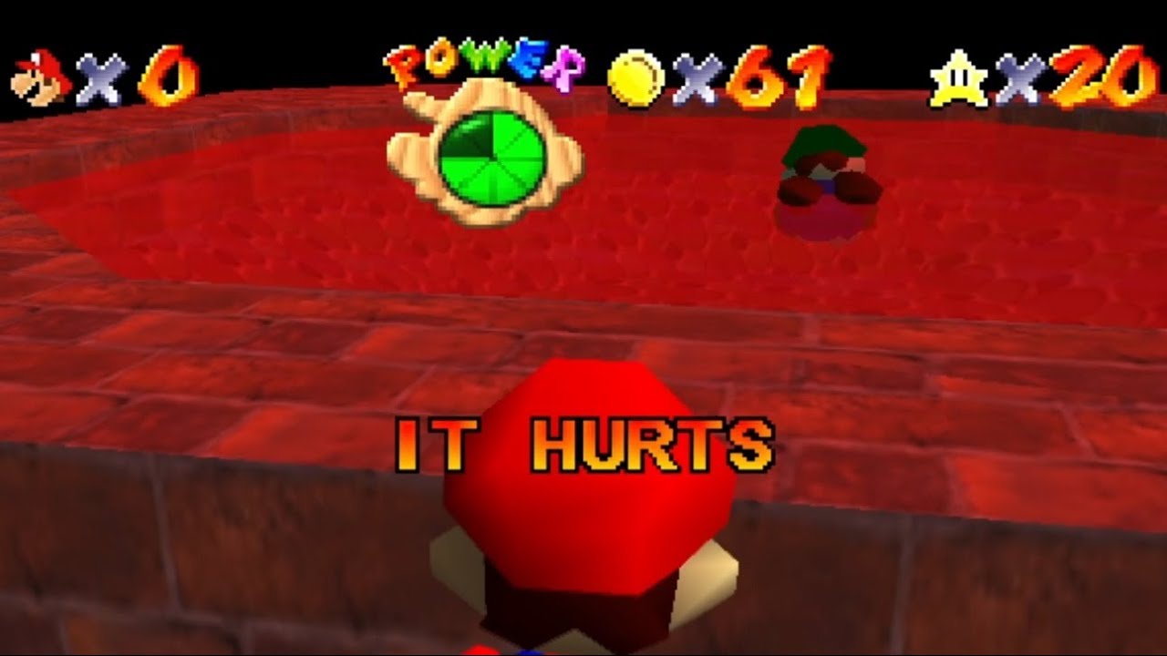 Drowning Luigi (Super Mario 64 B3313 v0.9)