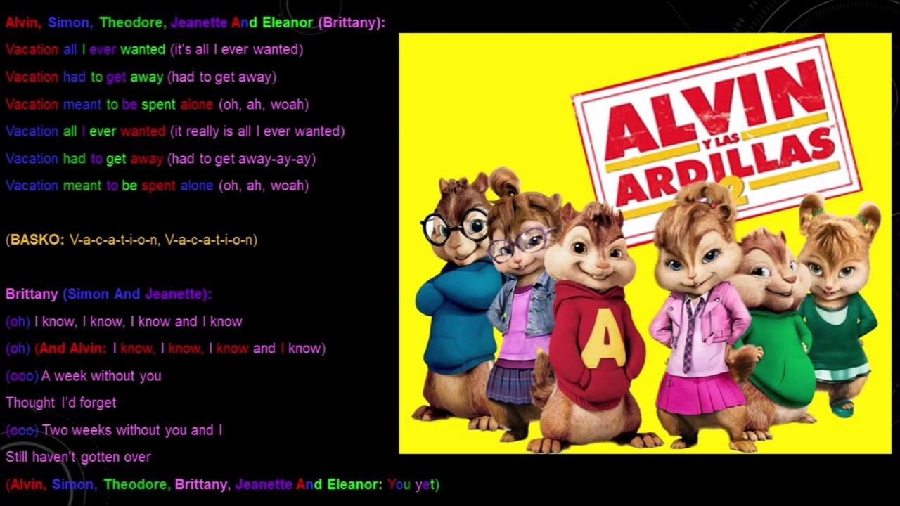 Vacation The Chipmunks Lyrics