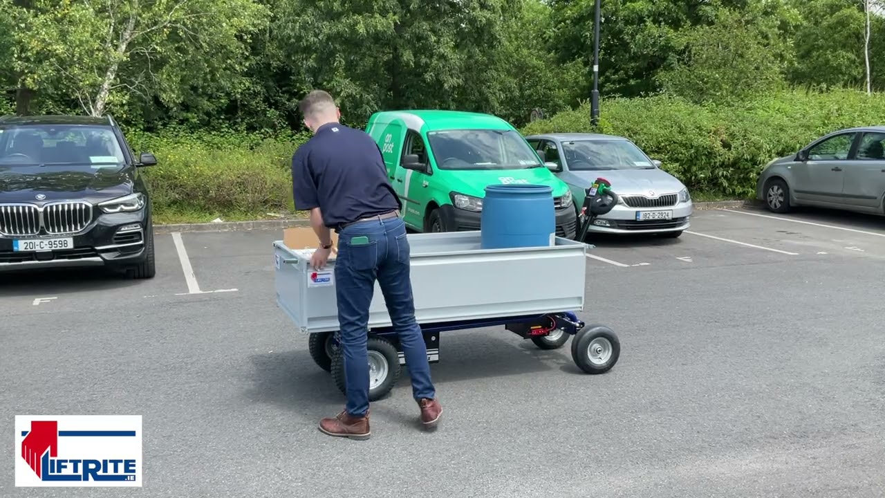 Electric Platform Truck with Fold-Down Sides | Lift Rite Ltd.