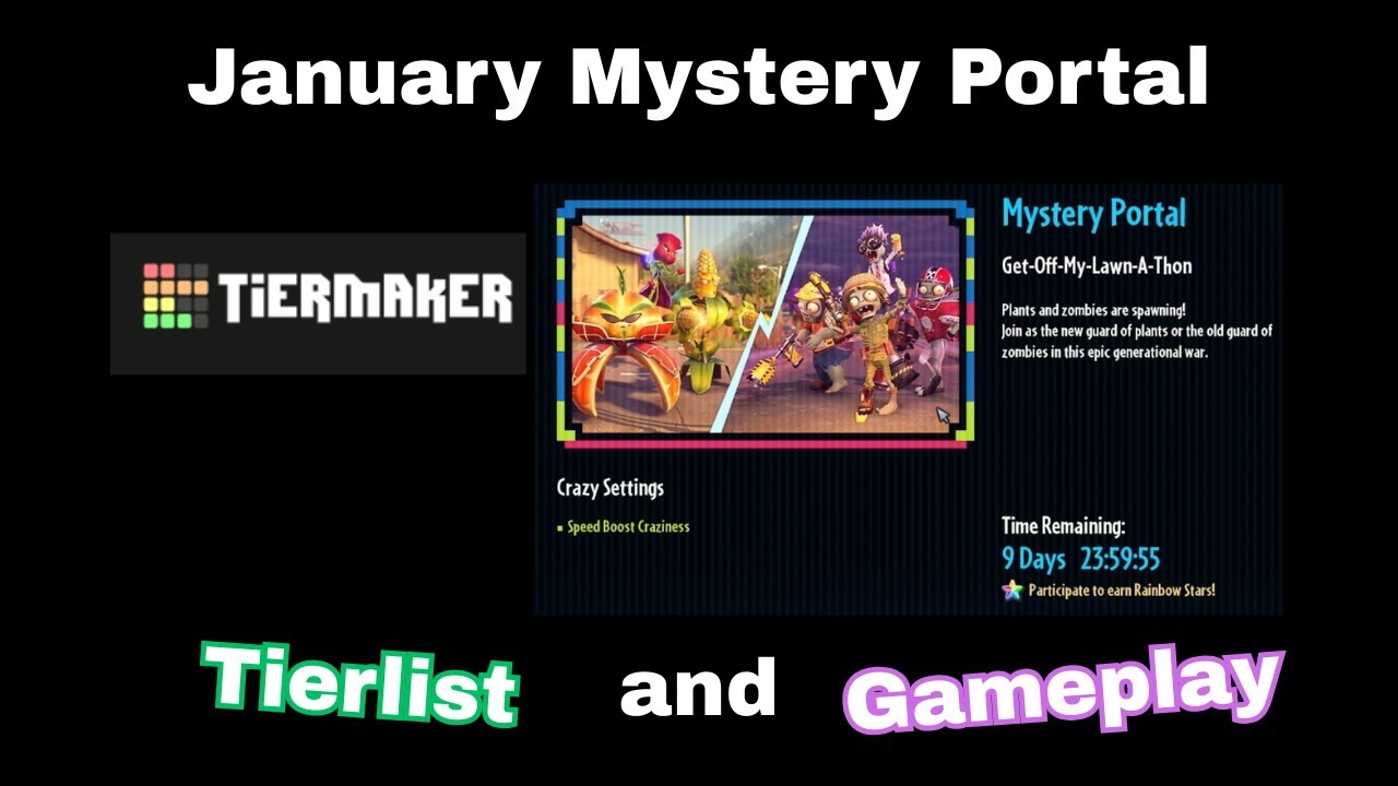 Tierlist and Gameplay For January Mystery Portal in PVZ Garden Warfare 2
