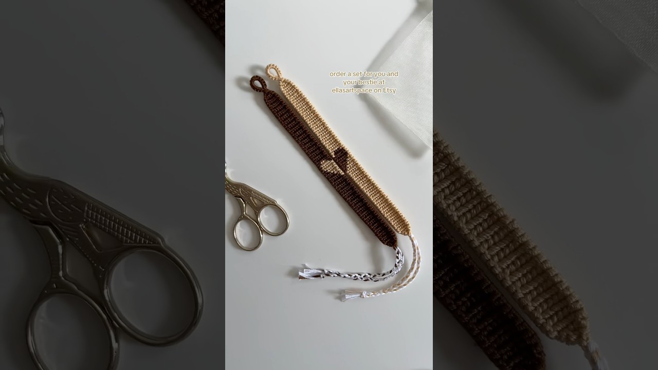 Let&rsquo;s Make Matching Heart Friendship Bracelets🤎 #friendshipbracelet #heartbracelet #matchingjewelry