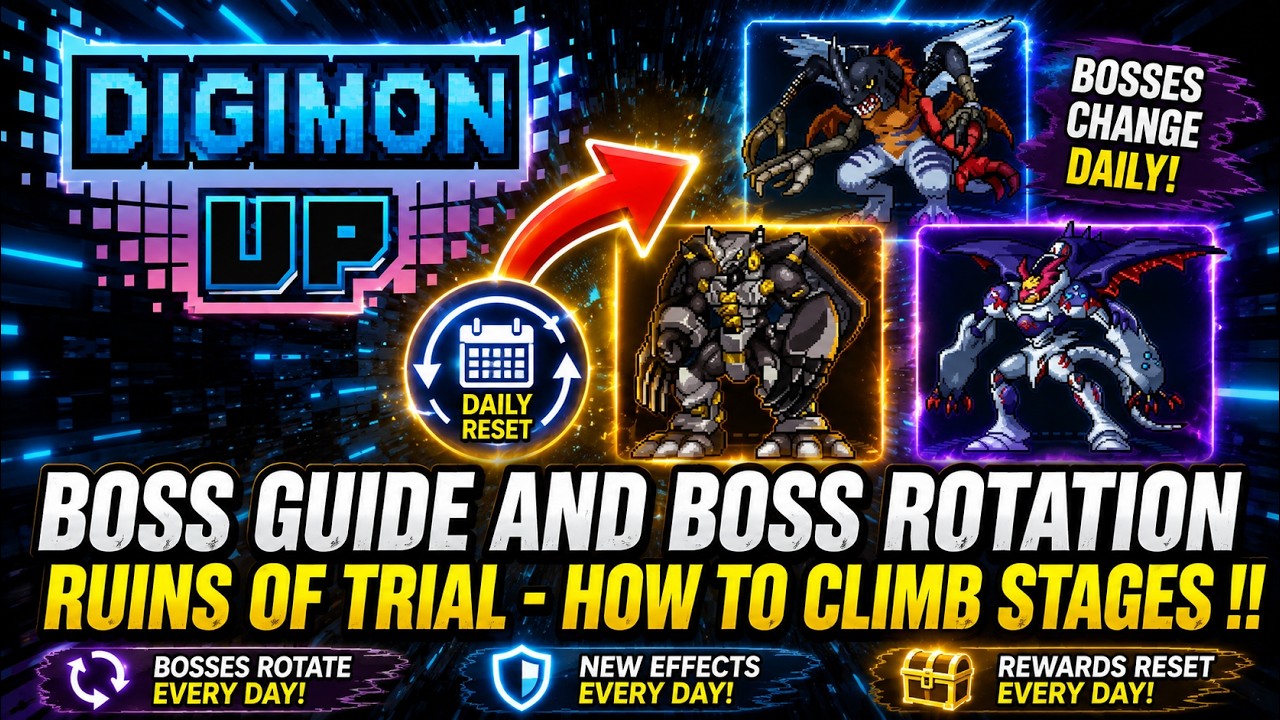 Digimon Up &mdash; Руины испытаний: ротация боссов! Как пройти новое подземелье Overdrive!
