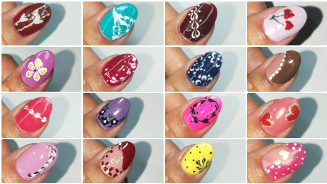 25+ DIY Easy and cute Nailart design at home for beginners ✨