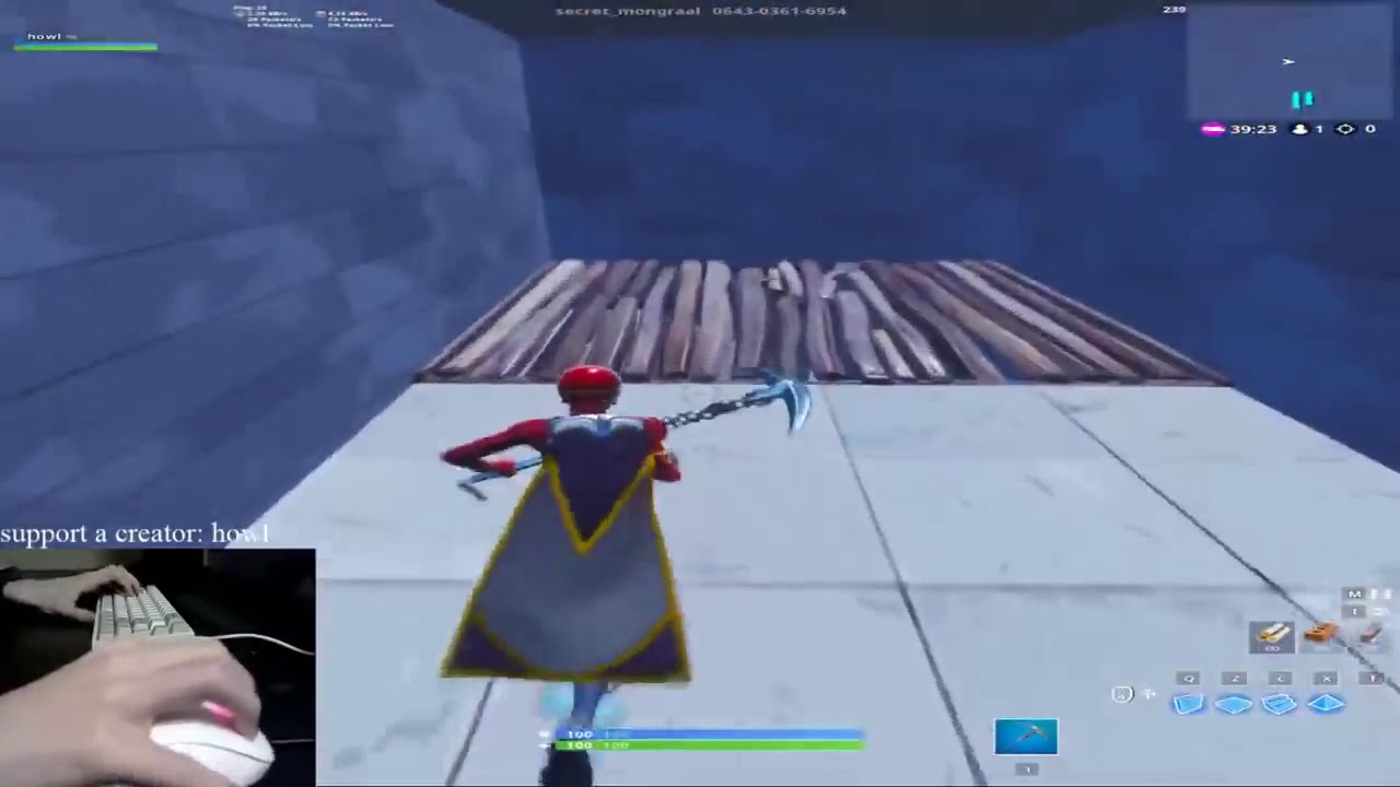 Mongraal's edit course   2:33 World Record + handcam   (HOWL)