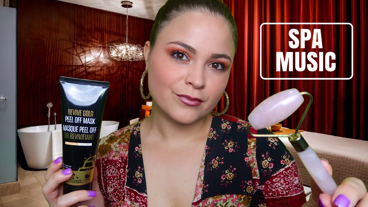 ASMR | Ролевая игра о спа-процедурах | Массаж лица, головы и плеч | Мягкая речь | Спа-музыка