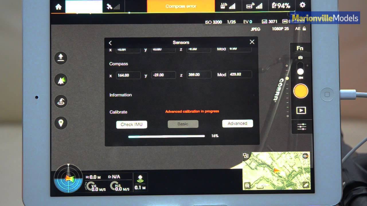 DJI Inspire 1, How To Calibrate IMU & Compass