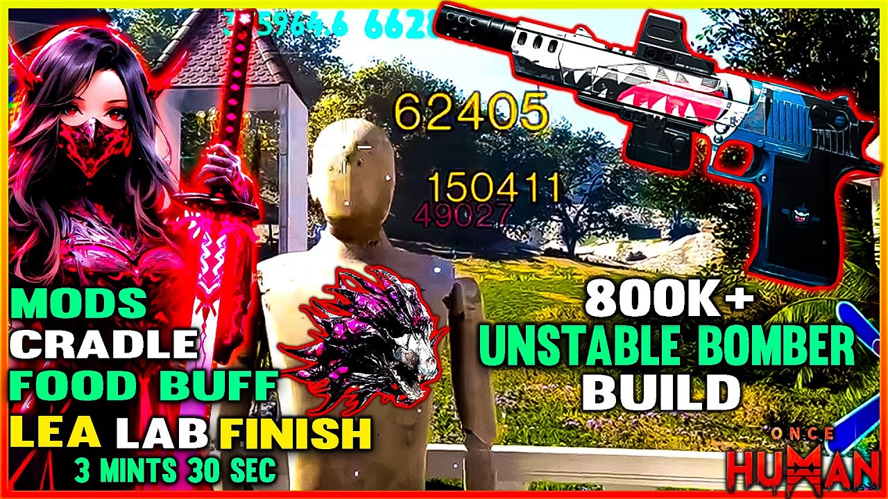 ONCE HUMAN BEST PVE JAWS DE50  PISTOL BUILD HUGE DPS 800K+