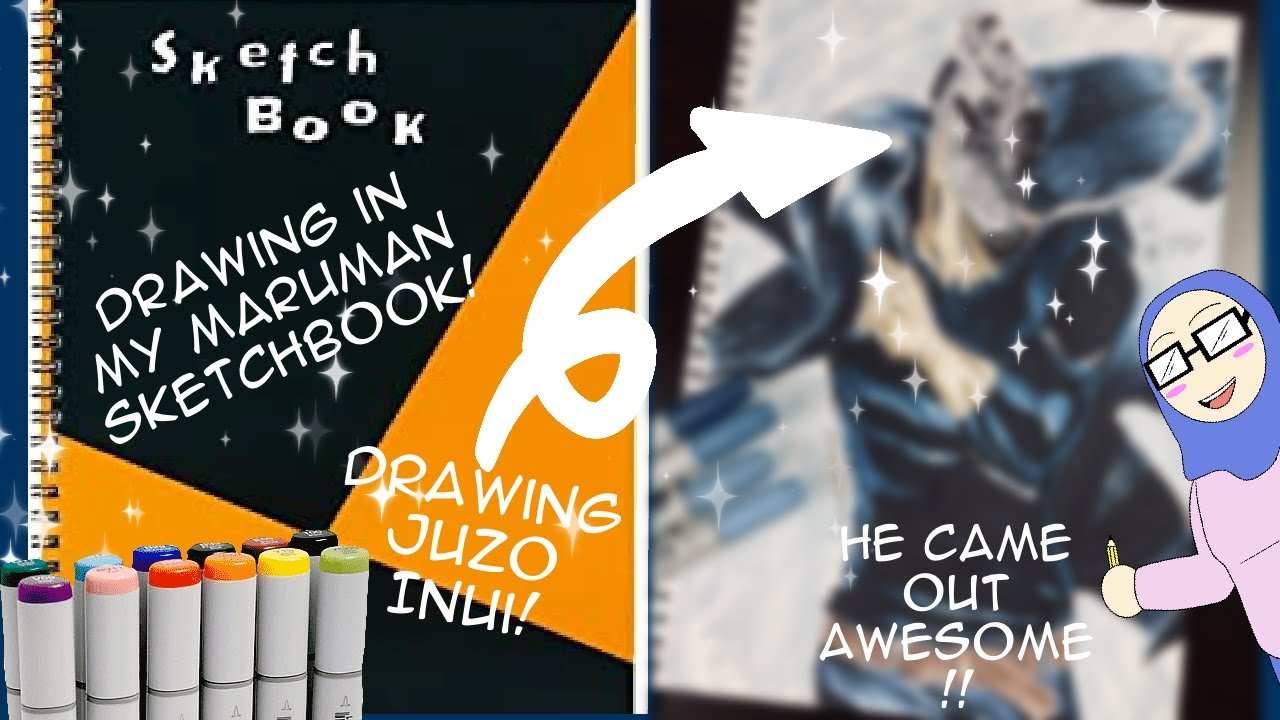 DRAWING JUZO INUI IN MY MARUMAN SKETCHBOOK!
