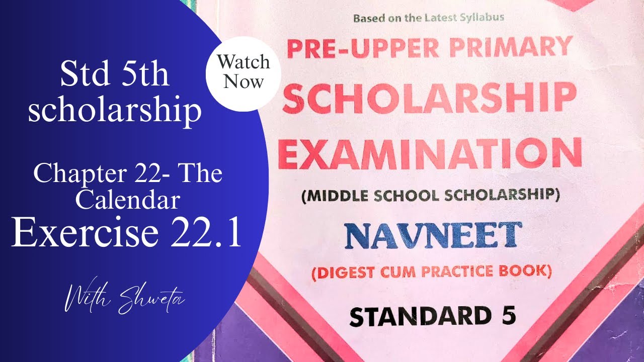 scholarship, 5th class, exercise 22.1, chapter 22- the calendar #scholarship #maths #class5thmaths